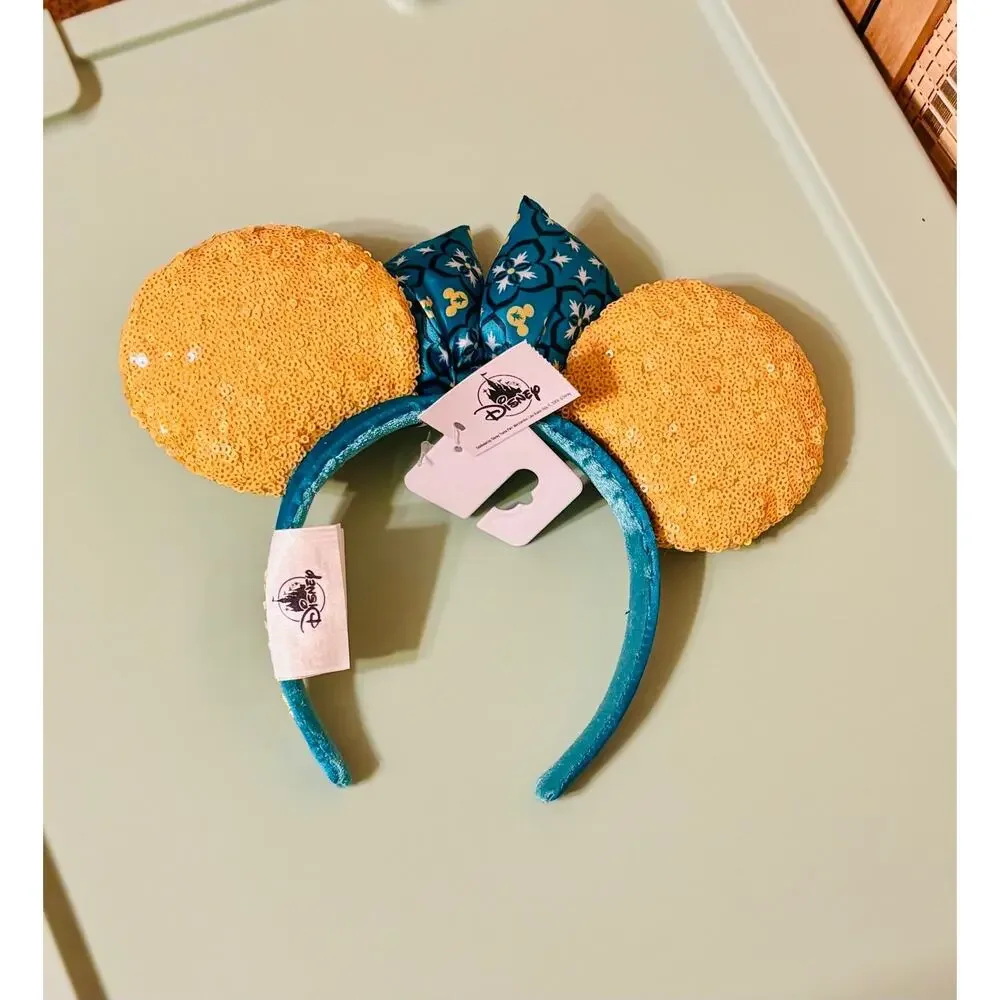 Epcot Saluti Limoncello Italy Minnie Mouse Ears Lemon puff bowHeadband